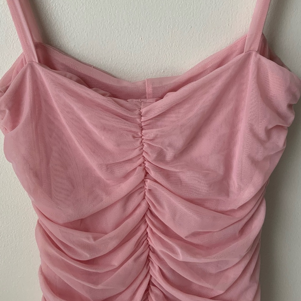 MARYSIA SWIM Ruched Mini Dress Powder Pink Large - Picture 9 of 14